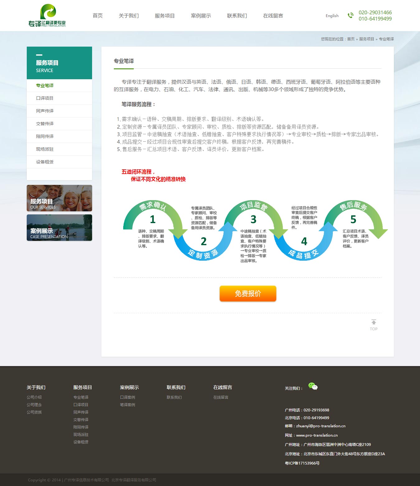 專業筆譯_服務項目_廣州專譯信息技術有限公司-北京專譯翻譯服務有限公司